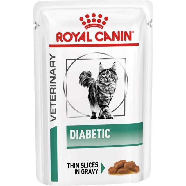 Royal Canin Veterinary Diets Cat Weight Management Diabetic Slices In Gravy Pouch Våtfoder för katt 85 g x 12 st