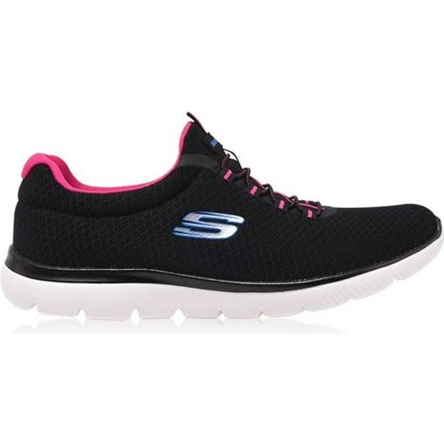 Skechers Women's Summits Sneaker  Black/Hot Pink  8.5 M US