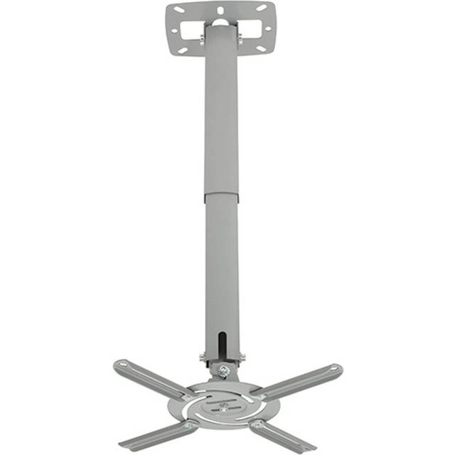 Projector Ceiling Mount with 4 Adjustable Arms with Extendable Drop Pole