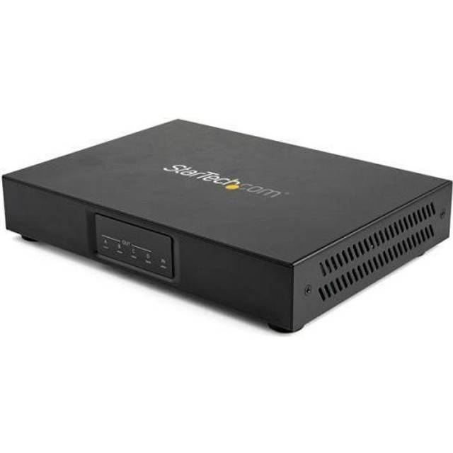 StarTech.com ST124HDVW videoväggstyrenhet (2 x 2, 4K 60 Hz, HDMI 2.0, EDID, 1 i 4 ut videoväggdistributör, RS-232 kontroll)