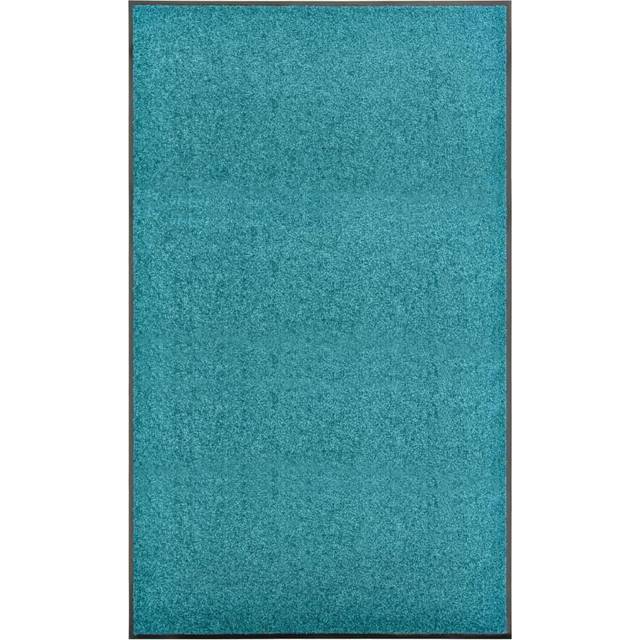 vidaXL Doormat Washable Cyan 90x150 cm - Turquoise