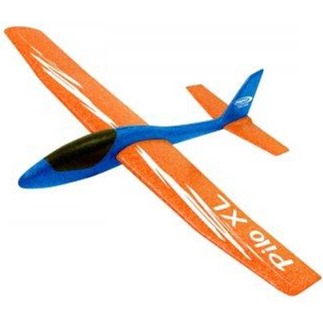 JAMARA 460486 – skumplastglidare 2-i-1 – Pilo XL – superlätt (160 g), nästan oförstörbar, höjdledare för looping eller glidflyg, 86 cm spännvidd, blå