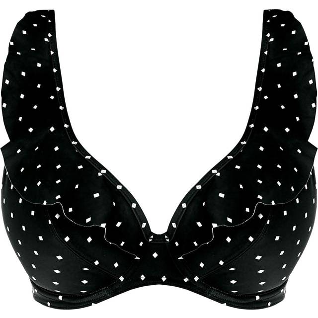 Freya Jewel Cove High Apex Bikini Top With J-Hook - Black - M 70 * Kampanj *