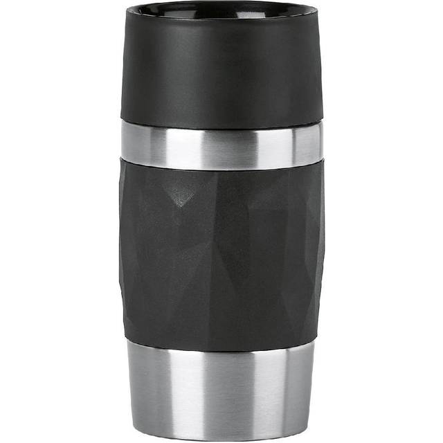 Emsa N21602 Travel Mug Compact termo-/isoleringsmugg i rostfritt stål | 0,3 liter | 3 h varm | 6 h kall | BPA-fri | 100% tät | läckagesäker | diskmaskinssäker | 360° dricköppning | blå