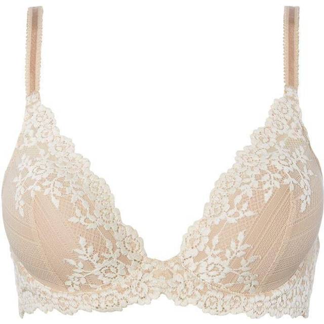 Wacoal Embrace Lace Plunge Underwire Bra - Skin - C 85 * Kampanj *