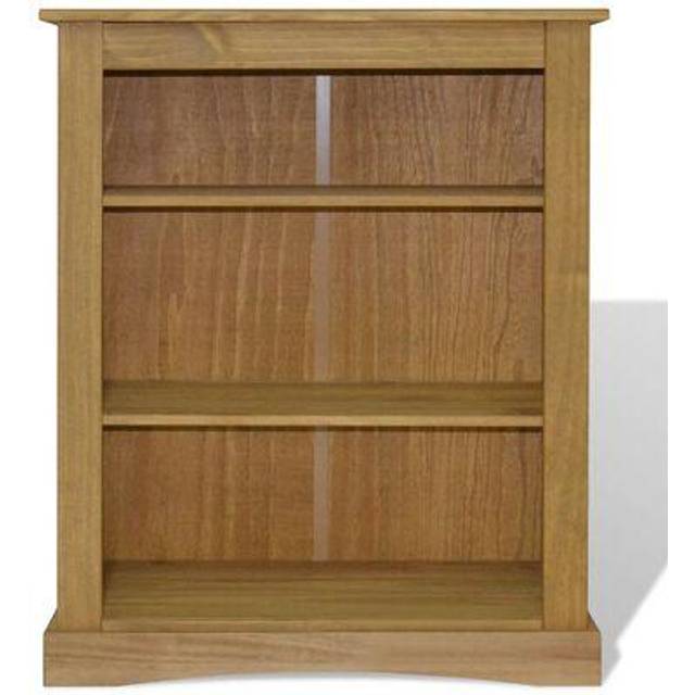 vidaXL 3-Tier Bookcase Mexican Pine Corona Range 80x29x100 cm - Brown
