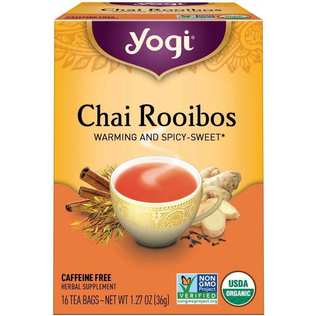 Yogi Tea Organic Caffeine Free Chai Rooibos 16 Tea Bags
