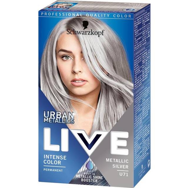 Schwarzkopf LIVE Intense Colour Urban Metallics Permanent Hair Colour U71 Metallic Silver