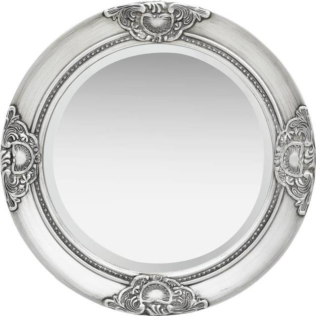 Väggspegel barockstil 50 cm silver