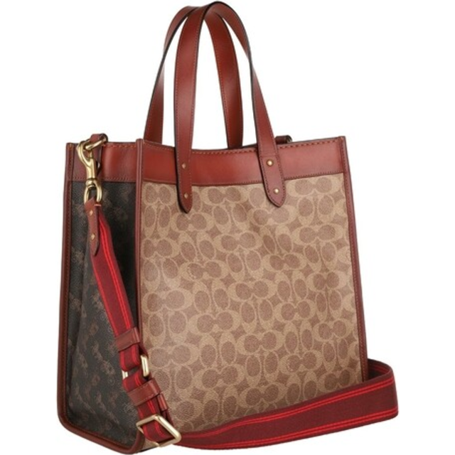Coach Field Horse And Carriage Print Tote Bag - Brown (Size 29.8cm x 29.8cm x 15.24cm)