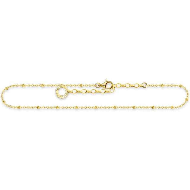 Sterling Silver Gold Plated Dots Anklet AK0028-413-39