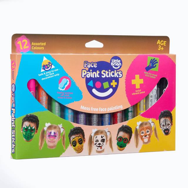Little Brian Face Paint Sticks - 12 Assorted