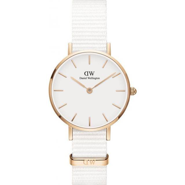 Daniel Wellington Petite Dover White Dial Textile Strap Women's Watch DW00100313