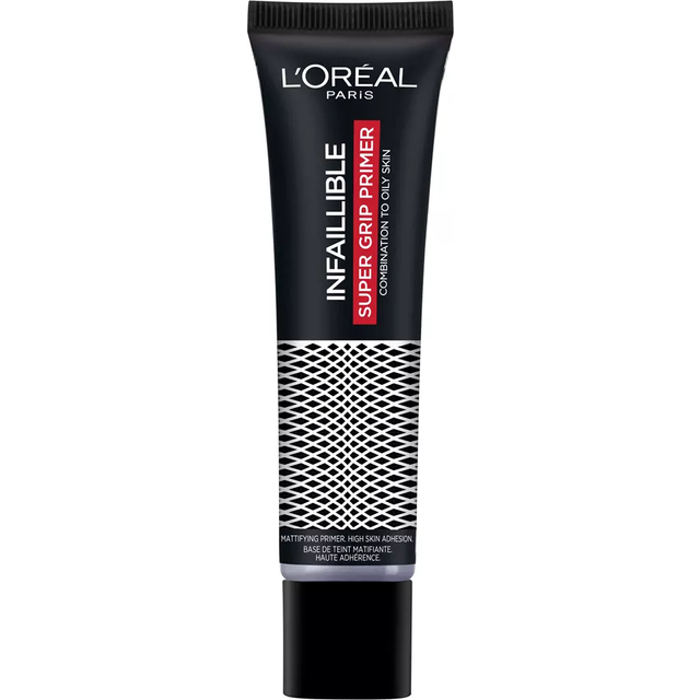L'Oréal Paris Infaillible Super Grip Primer, lätt och matt primer, för en jämnare hudbild, långvarig, 35 ml