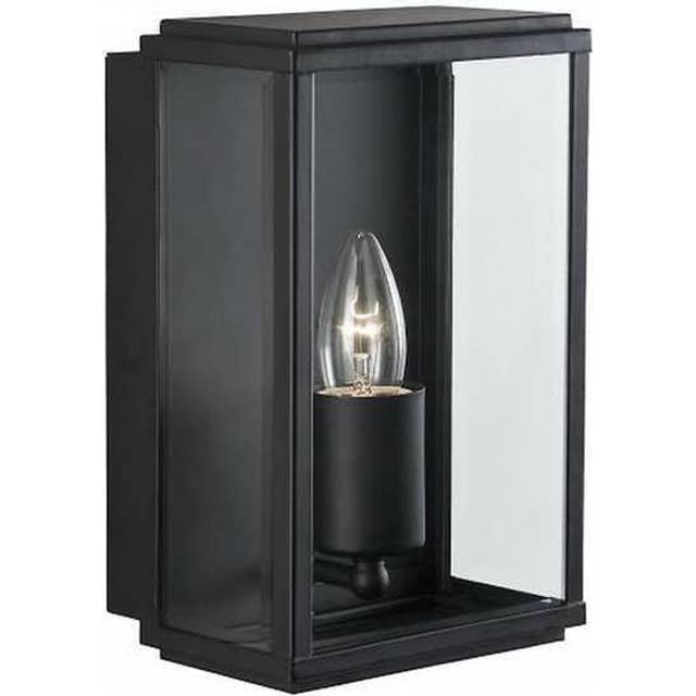Searchlight 8204BK Box Outdoor Wall &amp; Porch Light - 1 Light Black