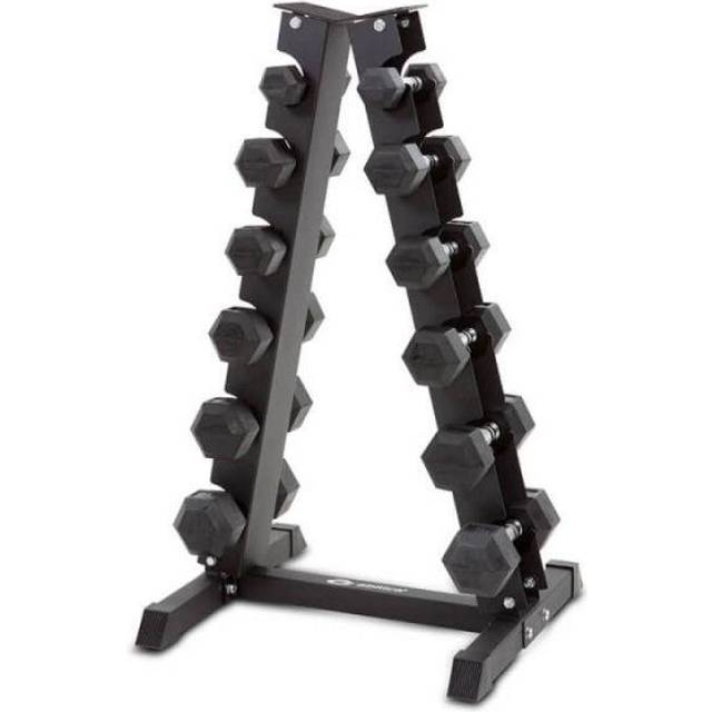 Hexhantelset med ställ, 6-par: 2.5 - 15 kg, JTC Power