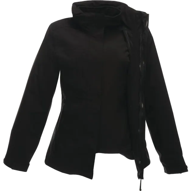 (12, Black) Regatta Professional Womens/Ladies Kingsley 3-in-1 Waterproof Jacket