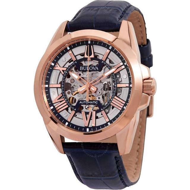 Bulova Sutton Automatic Skeleton Dial 97A161 100M Men&#39;s Watch