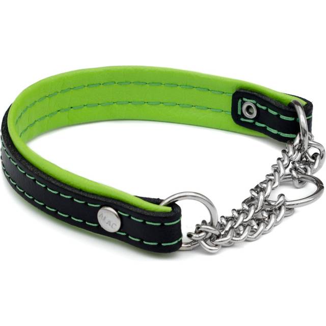 Alac Läderhalsband Turkos - 50cm