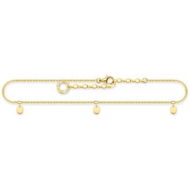 THOMAS SABO, Bracelets, female, Yellow, ONE SIZE, Ankle chain Plate gold Ak0025-001-21-L27V