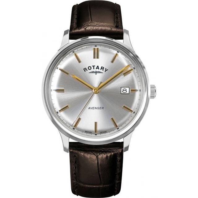 Rotary Avenger Men's Brown Leather Strap Watch