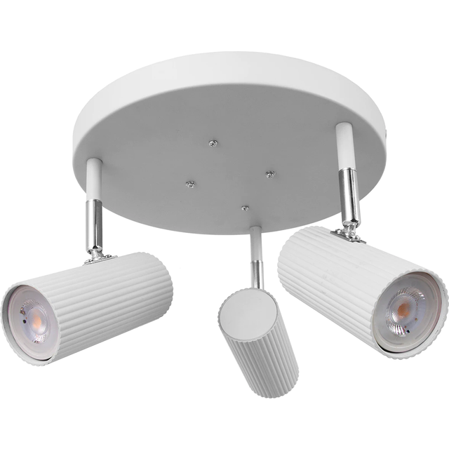 Hubble 3 Ceiling Fixture White