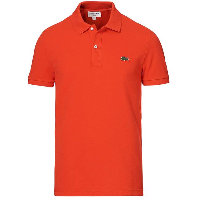 Lacoste, Topp, Herr, S, Bomull, Slim Fit Bomull Polo Skjorta (Röd) - red (S)