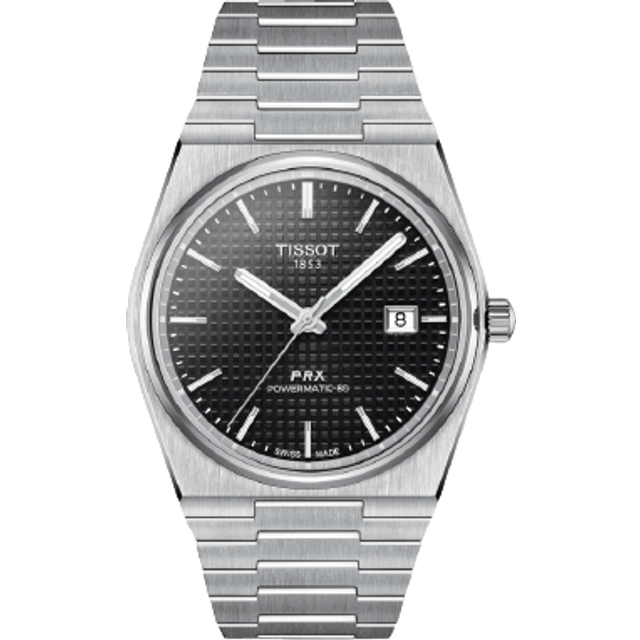 Herrklocka Tissot PRX Automatisk svart T137.407.11.051.00 Stål