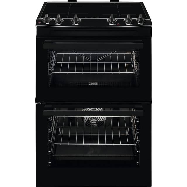 Zanussi ZCI66080BA 60cm Induction, Double Oven, Thermaflow® fan operated main oven and conventional