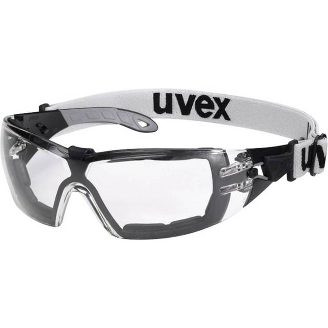 Uvex Pheos Safety Glasses Black Clear