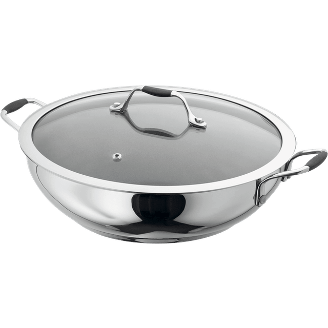Stellar James Martin Stainless Steel Non-Stick 34cm Wok with Lid