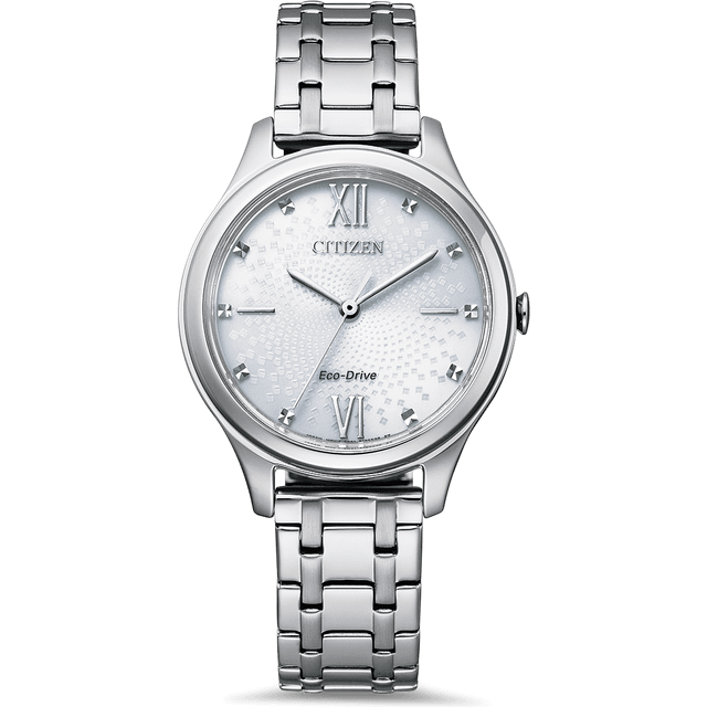 Citizen Analog eko-drive-klocka för kvinnor med armband i rostfritt stål, silver, One Size, Armband