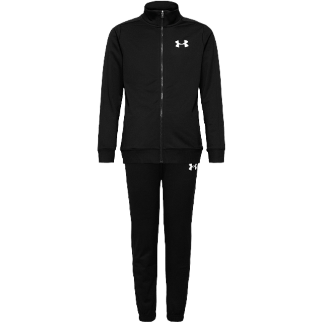UNDER ARMOUR Boys Knit Track Suit - Black, Black/ White, Size Xl=13-15 Years - XL=13-15 YEARS