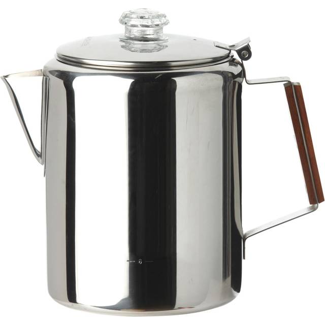 Coghlans 12-Cup Stainless Steel Coffee Pot, Silver