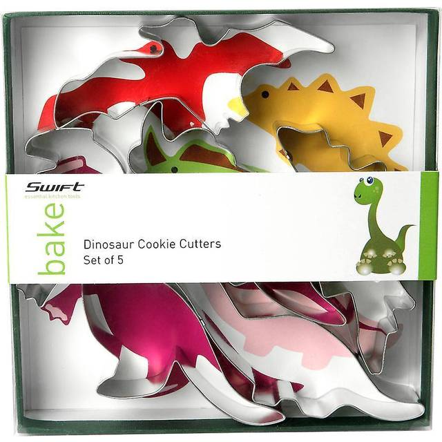 Dexam Dinosaur cookie cutter set, set of 5
