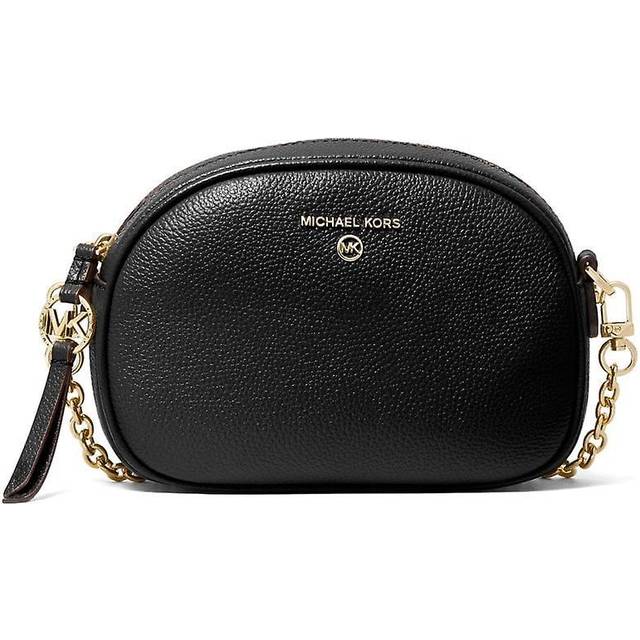 MK Jet Set Small Pebbled Leather Convertible Camera Bag - Black - Michael Kors - ONE SIZE
