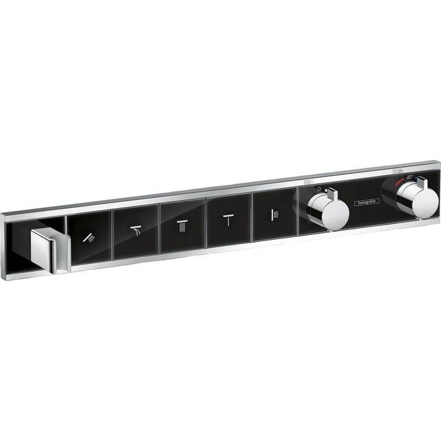 Hansgrohe RainSelect Black/Chrome Concealed 5 Outlets Thermostatic Mix
