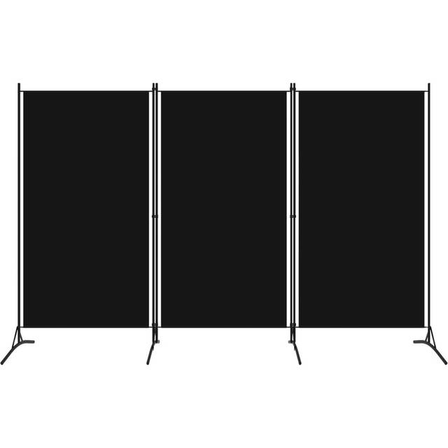 Rumsavdelare 3 paneler svart 260x180 cm