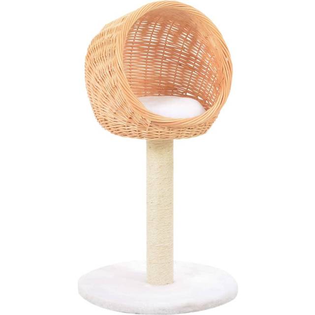 vidaXL Cat Tree with Sisal Scratching Post Natural Willow Wood - Brown