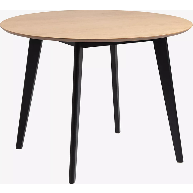 Indoor Furniture Group Roxby Round Dining Table In Oak & Black, Black