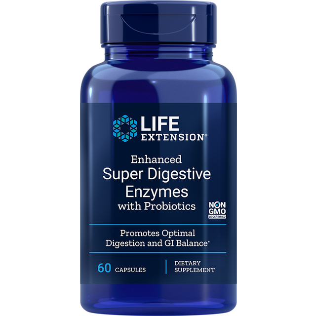 Life Extension  Enhanced Super Digestive Enzymes and Probiotics  60 Vegetarian Capsules