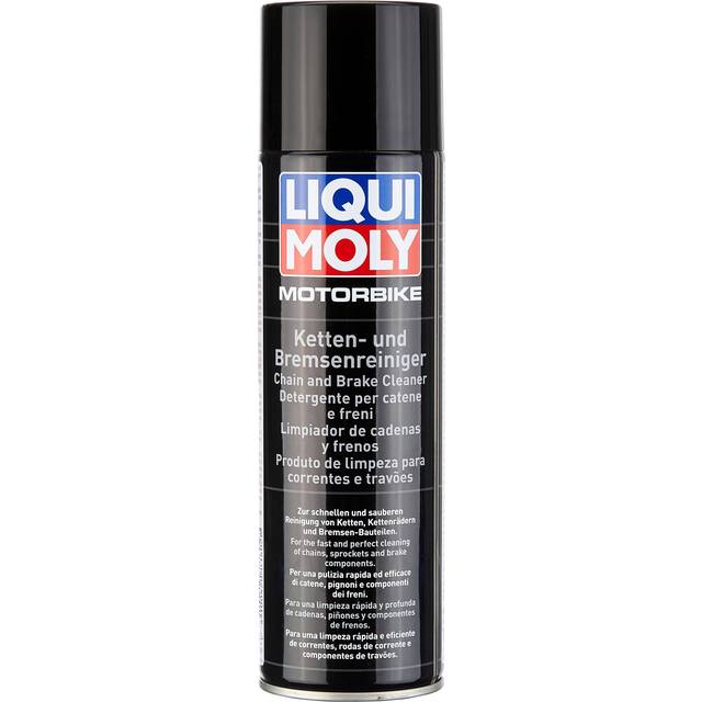 LIQUI MOLY 1602 Broms- / Kopplingsrengöringsmedel Motorbike Ketten- und Bremsenreiniger Burk, Innehåll: 500ml