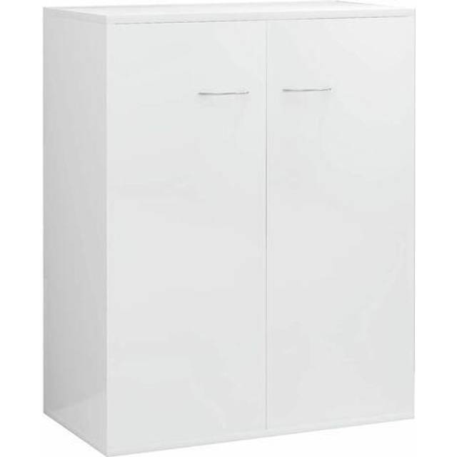 Vidaxl Sideboard High Gloss White 60X30X75 Cm Engineered Wood, White