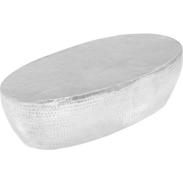 vidaXL Coffee Table Hammered Silver 100x50x28 cm Aluminium