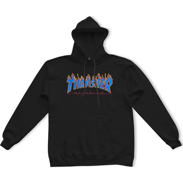 Thrasher - Flame Black/Blue - Hoodie - black - S - 50% Cotton, 50% Polyester,Sweat