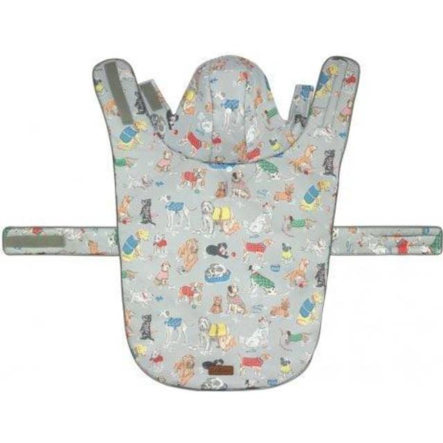 Cath Kidston Dog Rain Mac med fleece insida och läderetikett XS svart