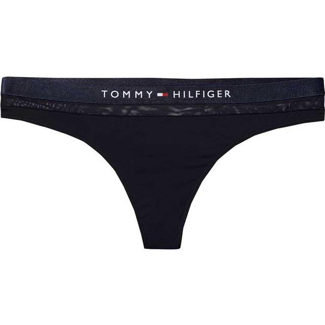 Tommy Hilfiger for woman. UW0UW00064 Thong Insert Navy Mesh (M), Homewear, Cotton