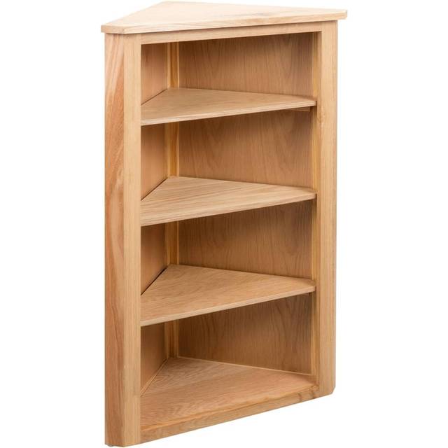 vidaXL Corner Shelf 59x36x100 cm Solid Oak Wood - Brown