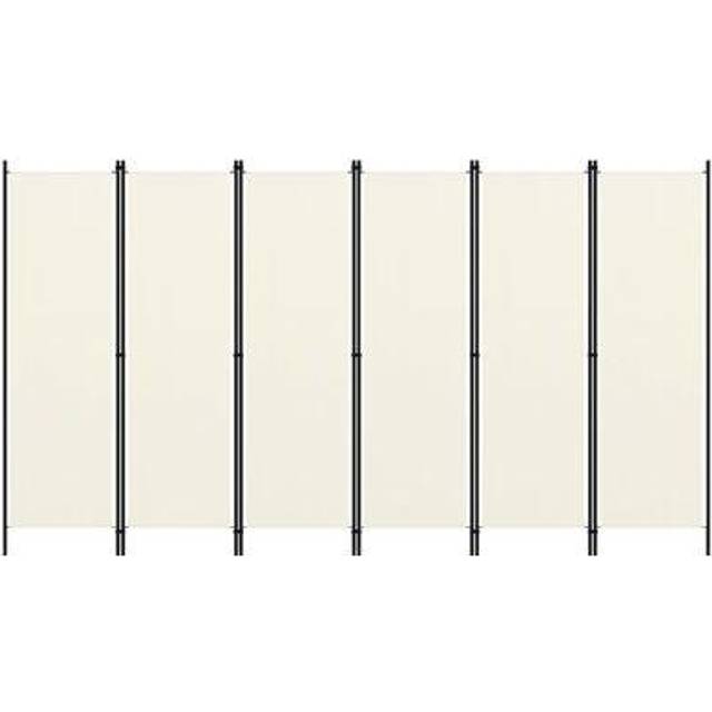 vidaXL Rumsavdelare 6 paneler brun 300x180 cm