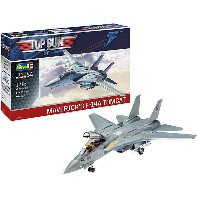 Revell 1/48 Scale Top Gun Maverick F-14A Tomcat Model Kit - Grey